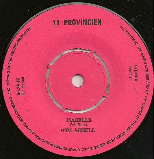 Wim Schell - Espagñola (Speesie Treesie) Vinyl Singles Vinyl Zeer Goed / Hoesje Goed "VINYLSINGLES.NL"