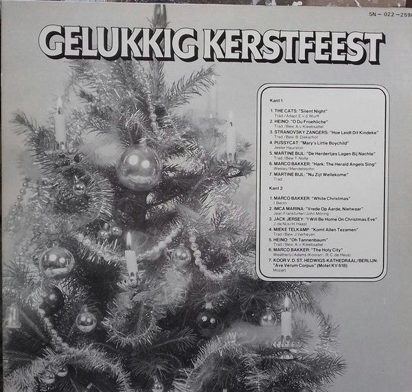 Various - Gelukkig Kerstfeest (LP) 51341 Vinyl LP Vinyl Very Good (VG) <br> Hoes Good Plus (G+)