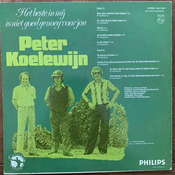 Peter Koelewijn - Het Beste In Mij Is Niet Goed Genoeg Voor Jou (LP) Vinyl LP Vinyl Very Good (VG) <br> Hoes Good Plus (G+)
