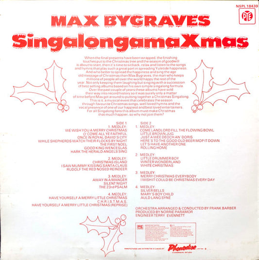 Max Bygraves - SingalongamaXmas (LP) Vinyl LP Vinyl Zeer Goed / Hoesje Goed "VINYLSINGLES.NL"