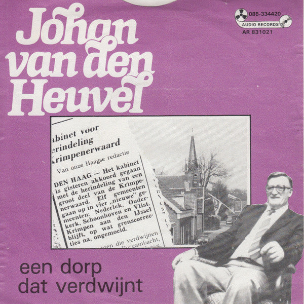 Johan van den Heuvel - Een Visser Vinyl Singles Vinyl Very Good (VG) <br> Hoes Good Plus (G+)