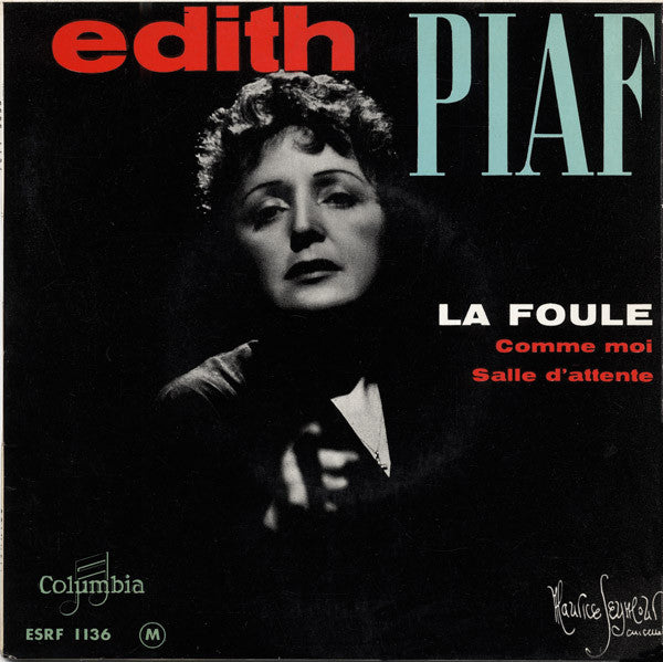 Edith Piaf - La Foule Vinyl Singles EP Vinyl Very Good (VG) <br> Hoes Good Plus (G+)