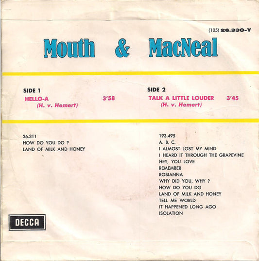 Mouth & MacNeal - Hello-A