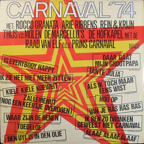 Various - Carnaval '** (LP) Vinyl LP Vinyl Very Good (VG) <br> Hoes Good Plus (G+)