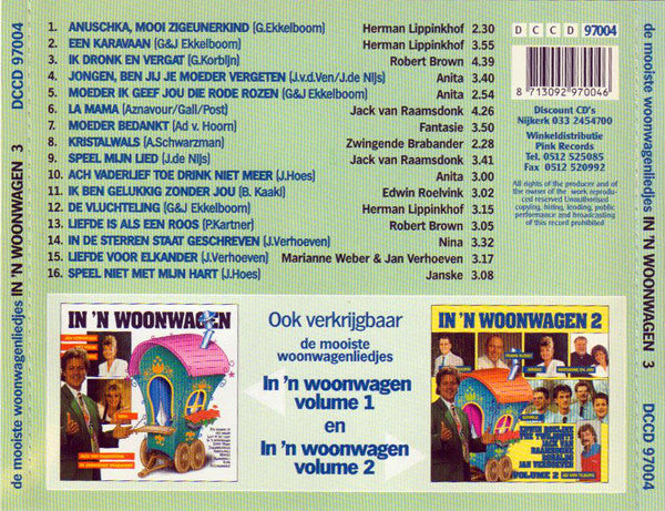 Various - In 'n Woonwagen 3 (CD) Compact Disc Vinyl Very Good (VG) <br> Hoes Good Plus (G+)
