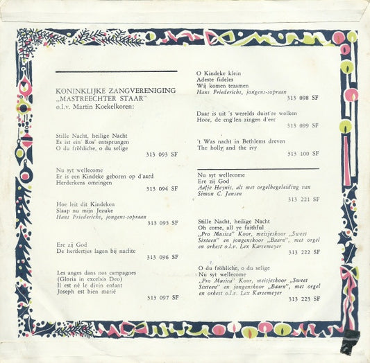 Hans Friederichs, De Mastreechter Staar, Martin Koekelkoren - O Kindeke Klein Vinyl Singles Vinyl Zeer Goed / Hoesje Goed "VINYLSINGLES.NL"