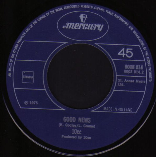 10CC - I'm Not In Love Vinyl Singles Vinyl Zeer Goed / Hoesje Goed "VINYLSINGLES.NL"