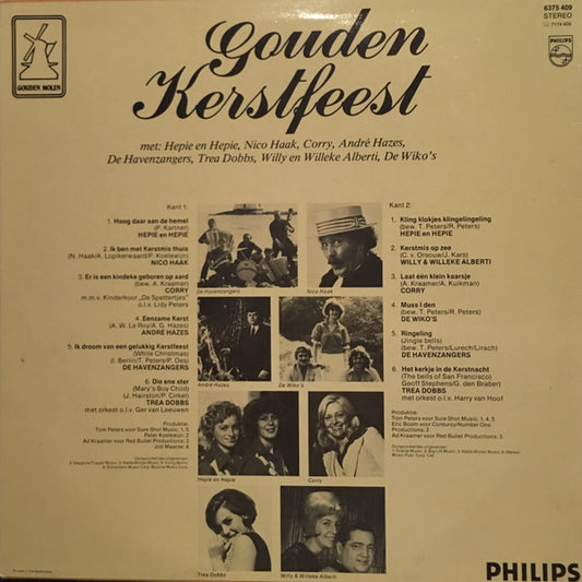 Various - Gouden Kerstfeest (LP) Vinyl LP Vinyl Zeer Goed / Hoesje Goed "VINYLSINGLES.NL"