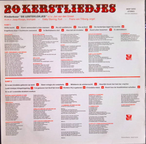 Kinderkoor De Lenteklokjes - 20 Kerstiedjes (LP) Vinyl LP Vinyl Very Good (VG) <br> Hoes Good Plus (G+)