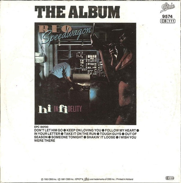 REO Speedwagon - Don't Let Him Go Vinyl Singles Vinyl Very Good (VG) <br> Hoes Good Plus (G+)