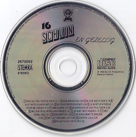 Peter En De Pezers - 16 Schuin En Gezellig (CD) Compact Disc Goede Staat