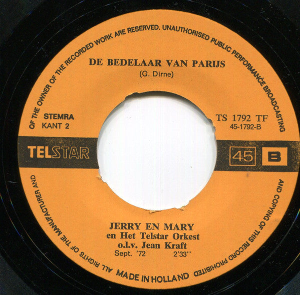 Jerry En Mary Bey - 50 Jaar Getrouwd Vinyl Singles Vinyl Very Good (VG) <br> Hoes Good Plus (G+)