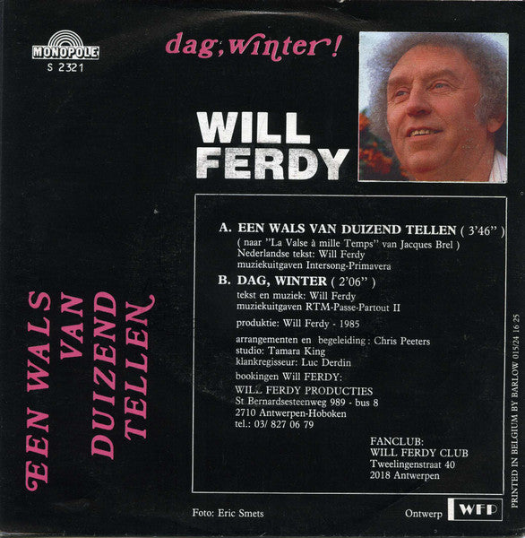 Will Ferdy - Een Wals Van Duizend Tellen Vinyl Singles Vinyl Goed / Hoes Redelijk