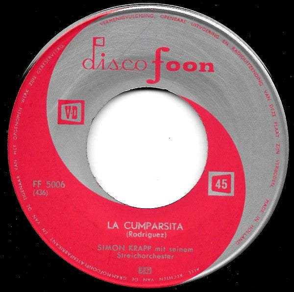 Orchester Simon Krapp - Ole Guapa Vinyl Singles Vinyl Goed / Hoes Generic