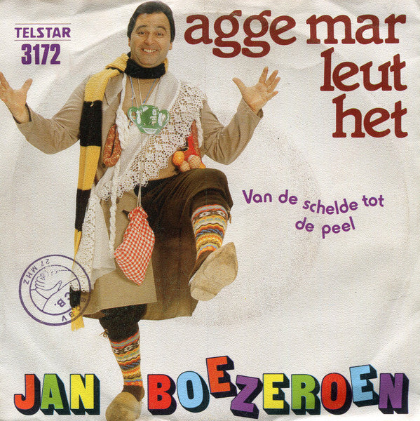 Jan Boezeroen - Agge Mar Leut Het Zei Ons Mien Vinyl Singles Vinyl Very Good (VG) <br> Hoes Good Plus (G+)