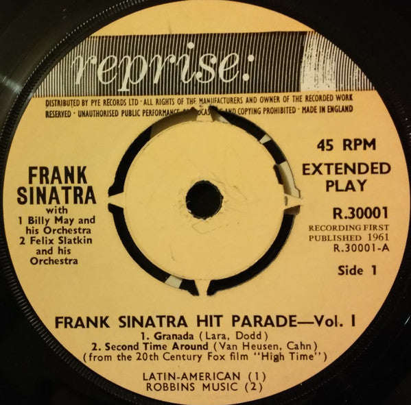 Frank Sinatra - Hit Parade Vol.1 Vinyl Singles EP