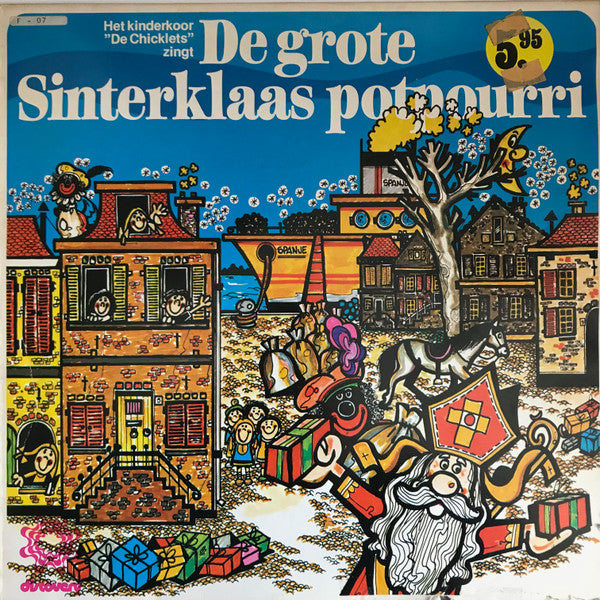 Kinderkoor De Chicklets - De Grote Sinterklaas Potpourri (LP) Vinyl LP Vinyl Very Good (VG) <br> Hoes Good Plus (G+)