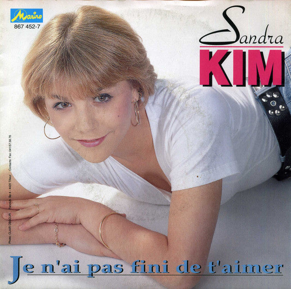 Sandra Kim - Je N'ai Pas Fini T'aimer Vinyl Singles Vinyl Very Good (VG) <br> Hoes Good Plus (G+)