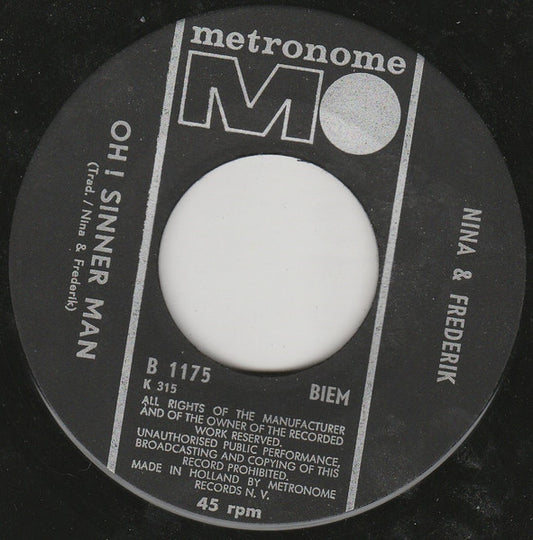 Nina & Frederik - Mary's Boychild Vinyl Singles Vinyl Zeer Goed / Hoesje Generic "VINYLSINGLES.NL"