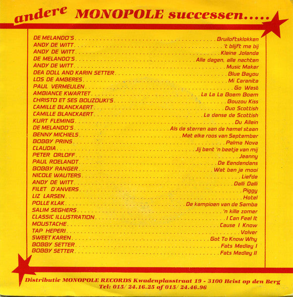 Camille Blanckaert - Tripoli (Schottisch) Vinyl Singles Vinyl Very Good (VG) <br> Hoes Good Plus (G+)