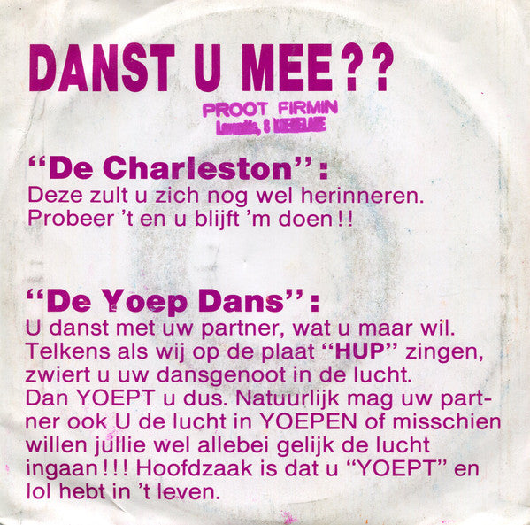 Johnny Hot & The Longlegs - Yes Sir, Da's De Charleston Vinyl Singles Vinyl Very Good (VG) <br> Hoes Good Plus (G+)