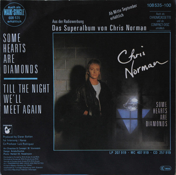 Chris Norman - Some Hearts Are Diamonds Vinyl Singles Vinyl Very Good (VG) <br> Hoes Good Plus (G+)