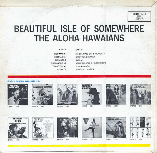 Aloha Hawaiians - Beautiful Isle Of Somewhere (LP) Vinyl LP Vinyl Very Good (VG) <br> Hoes Good Plus (G+)