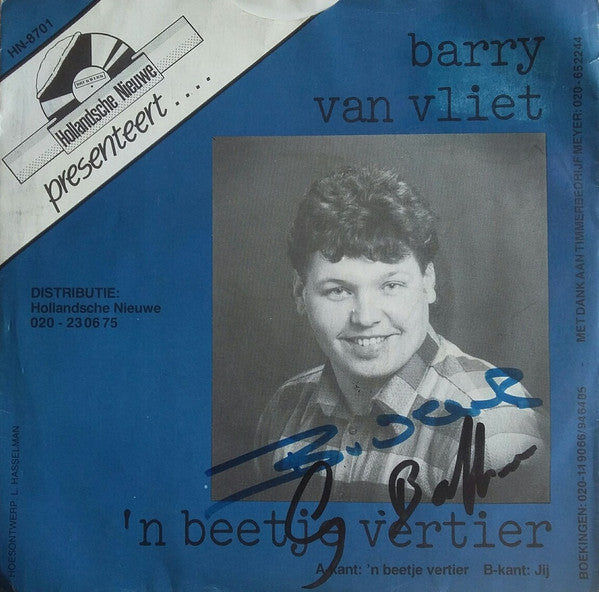 Barry Van Vliet - Een Beetje Vertier Vinyl Singles