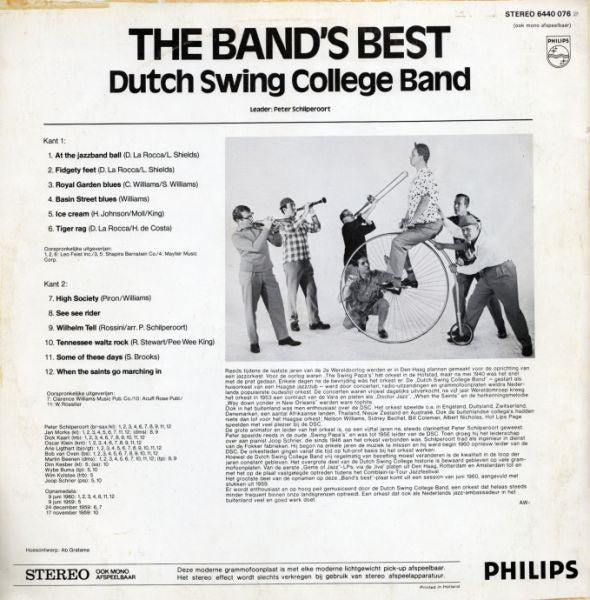 Dutch Swing College Band - The Band's Best (LP) Vinyl LP Vinyl Very Good (VG) <br> Hoes Good Plus (G+)