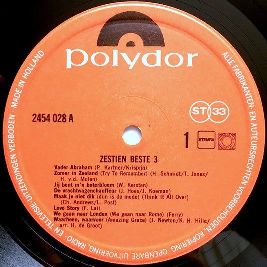 Various - De Zestien Beste 3 (LP) Vinyl LP Vinyl Zeer Goed / Hoesje Goed "VINYLSINGLES.NL"
