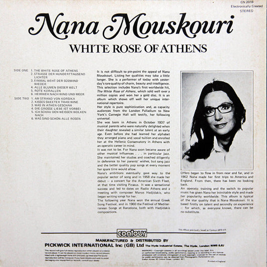 Nana Mouskouri - White Rose Of Athens (LP)