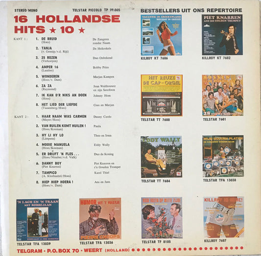Various - 16 Hollandse Hits Nr. 10 (LP) 51307