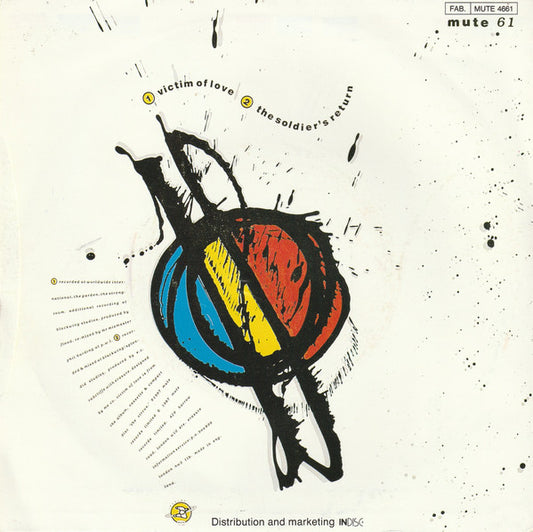 Erasure - Victim Of Love (Remix) Vinyl Singles Vinyl Zeer Goed / Hoesje Goed "VINYLSINGLES.NL"