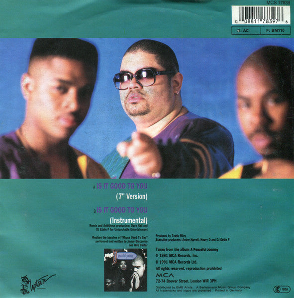 Heavy D. & Boyz - Is It Good To You Vinyl Singles Vinyl Very Good (VG) <br> Hoes Good Plus (G+)