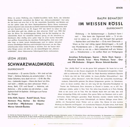Various - Schwarzwaldmädel (**") Vinyl LP 10" Vinyl Zeer Goed / Hoesje Goed "VINYLSINGLES.NL"