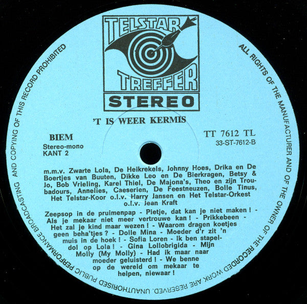 Various - 't Is Weer Kermis ! (LP) Vinyl LP