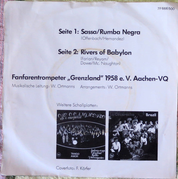 Fanfarencorps Grenzland Aachen-Vaalserquartier - Sassa Vinyl Singles Vinyl Goed / Hoes Redelijk