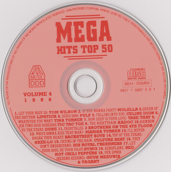 Various - Het Beste Uit De Mega Hits Top 50 Van 1996 Volume 4 (CD) 70402