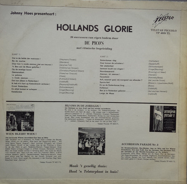 2 Pico's - Johnny Hoes Presenteert: Hollands Glorie (LP) Vinyl LP Vinyl (VG) <br> Hoes (G+)