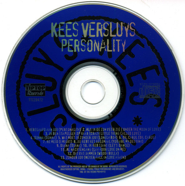 Kees Versluys - Personality (CD) Compact Disc Goede Staat