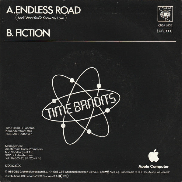 Time Bandits - Endless Road (And I Want You To Know My Love) Vinyl Singles Vinyl Goed / Hoes Sticker