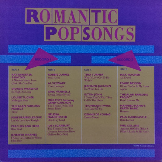 Various - Romantic Pop Songs (LP) Vinyl LP Dubbel Vinyl Zeer Goed / Hoesje Goed "VINYLSINGLES.NL"