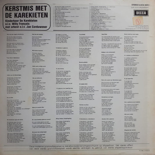 Kinderkoor De Karekieten - Kerstmis Met De Karekieten (LP) Vinyl LP