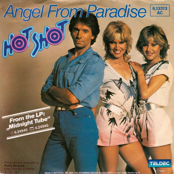 Hot Shot - Angel From Paradise Vinyl Singles Vinyl Very Good (VG) <br> Hoes Good Plus (G+)