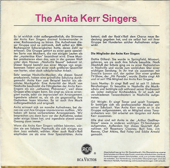 Anita Kerr Singers - Cowboys Heimweh Vinyl Singles