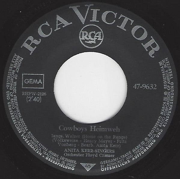 Anita Kerr Singers - Cowboys Heimweh Vinyl Singles