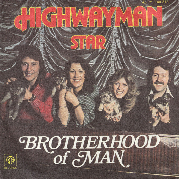 Brotherhood Of Man - Highway Man Vinyl Singles Vinyl Very Good (VG) <br> Hoes Good Plus (G+)