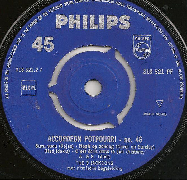3 Jacksons - Accordeon Potpourri No. 46 Vinyl Singles Vinyl Goed / Hoes Generic