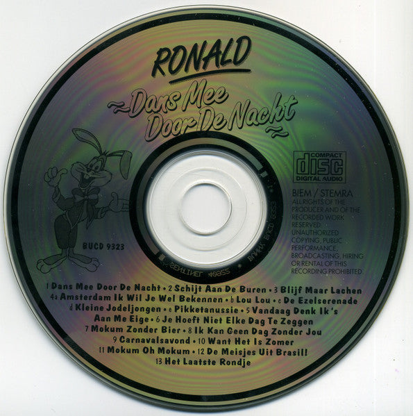Ronald - Dans Mee Door De Nacht (CD) Compact Disc Goede Staat