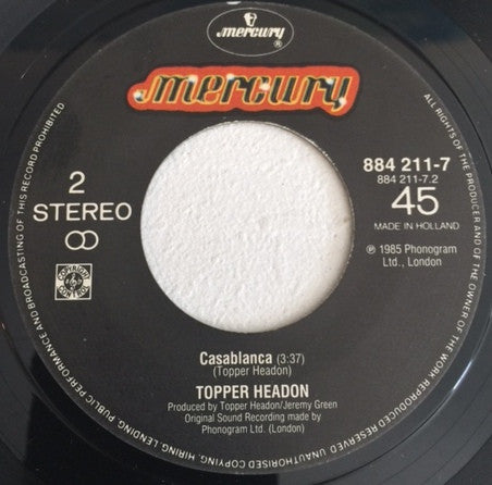 Topper Headon - Leave It To Luck Vinyl Singles Vinyl Very Good (VG) <br> Hoes Generic